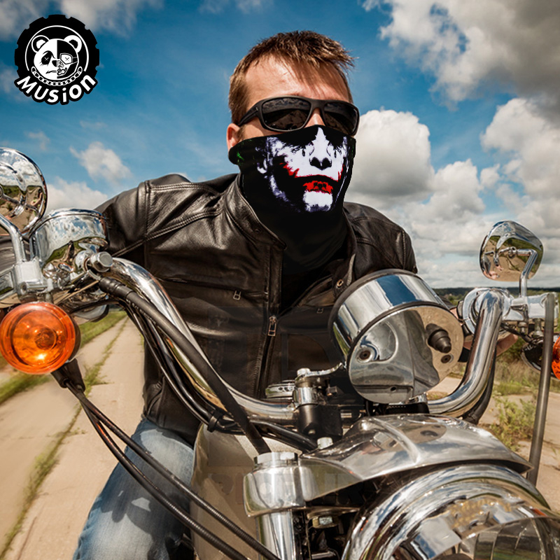Khẳu trang Musion họa tiết joker chống tia UV làm khăn trùm đầu đa năng khi hoạt động ngoài trời
