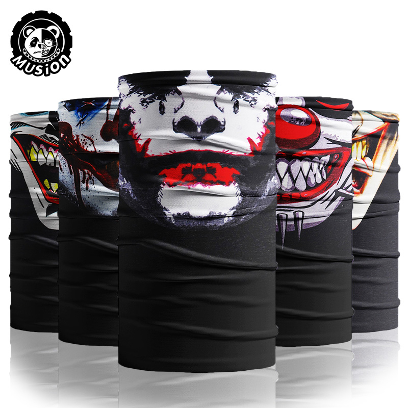 Khẳu trang Musion họa tiết joker chống tia UV làm khăn trùm đầu đa năng khi hoạt động ngoài trời
