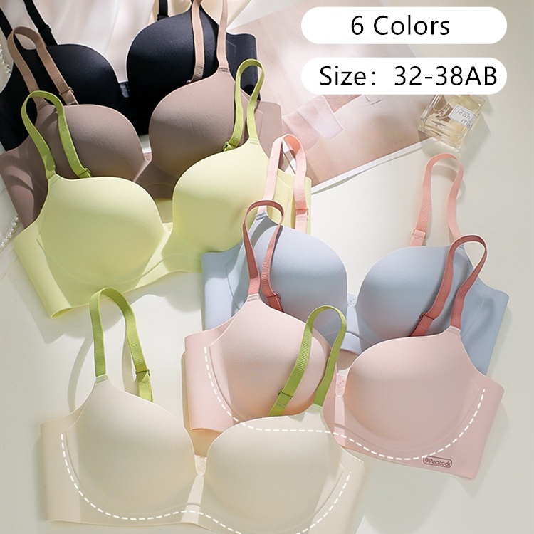 【32-38AB】 Áo Lót Nâng Ngực Không Gọng Không Đường May Sinh Viên Thanh Niên Áo Lót