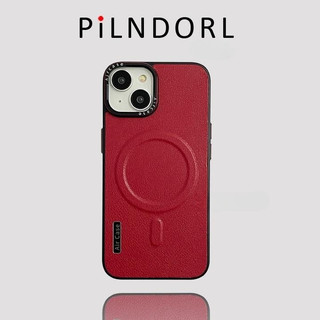 Bao điện thoại da nam châm màu đỏ cao cấp thích hợp cho iPhone 11 12 Pro max chống rơi 13 14Promax chống mồ hôi và chống bụi case iphone