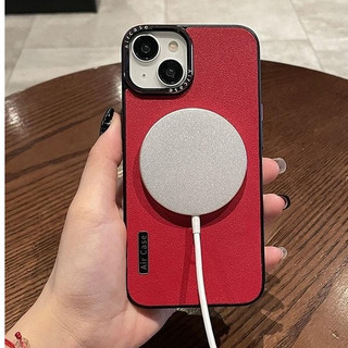 Bao điện thoại da nam châm màu đỏ cao cấp thích hợp cho iPhone 11 12 Pro max chống rơi 13 14Promax chống mồ hôi và chống bụi case iphone