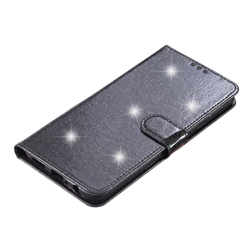 Ốp Lưng Cho Iphone 11 Pro 6 6s 7 8 Plus X Xr Xs Max Se 2 3 2020 Đế Lật PU Lấp Lánh Ví Da Khe Cắm Thẻ Bao Da