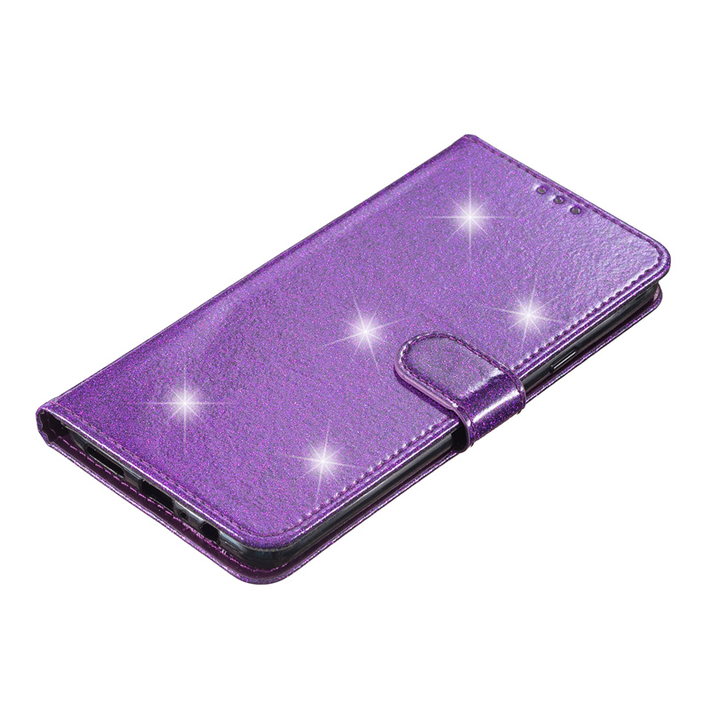 Dành Cho iphone 14 15 Plus Pro Max Flip Stand Case Cover PU Lấp Lánh Ví Da Khe Cắm Thẻ Vỏ Điện Thoại