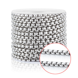 Dây chuyền thép không gỉ để làm đồ trang sức Phụ kiện vuông Vòng cổ ngọc trai DIY Charm Vàng Liên kết Vòng tay Đồ thủ công Đồ thủ công