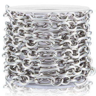 Dây thép không gỉ để làm đồ trang sức Phụ kiện DIY Charm Hình bầu dục Cáp 3: 1 Vòng cổ Rolo Liên kết Vòng tay Đồ dùng thủ công