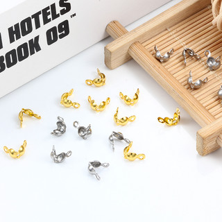 20 Chiếc Thép Không Gỉ Khóa Lắp 4 * 8 Mm Bóng Xích Calo Kết Thúc Uốn Hạt Kết Nối Thành Phần Cho DIY Trang Sức Làm Supplie