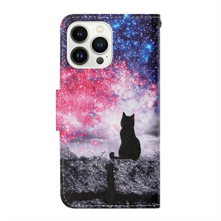 Flip Case Cho Iphone 12 13 Mini 14 Plus Pro Max Họa Tiết Hoạt Hình Tranh Da Ví Khe Cắm Thẻ Đứng Bao