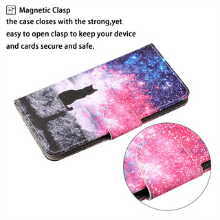 Flip Case Cho Iphone 12 13 Mini 14 Plus Pro Max Họa Tiết Hoạt Hình Tranh Da Ví Khe Cắm Thẻ Đứng Bao