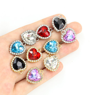 Set 10 Phụ Kiện Làm Trang Sức Hình Trái Tim Phong Cách vintage
