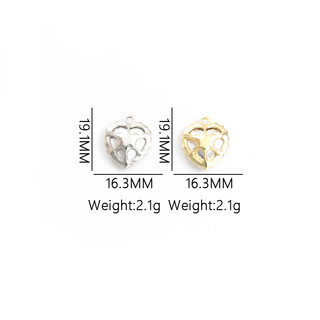 Set 10 Phụ Kiện Làm Trang Sức Hình Trái Tim Phong Cách vintage
