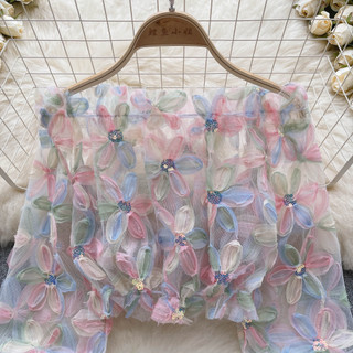 Áo Sơ Mi Tay Dài Phồng Trễ Vai In Họa Tiết Hoa Phong Cách Hàn Quốc Thời Trang Cho Nữ baju baju wanita Lenan panjang Hàng Mới Có Sẵn