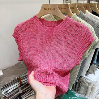 ZHELIHANGFEI Áo Sweater Ngắn Không Tay Phong Cách Thời Trang Mới 2023