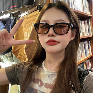 Phiên Bản Hàn Quốc Của Kính Mát Vuông, Kính Mát Nâu Dành Cho Nữ, Thời Trang Và Cay Bé Gái, Ins, Kính Mát Che Nắng Chống Tia UV Dành Cho Nam