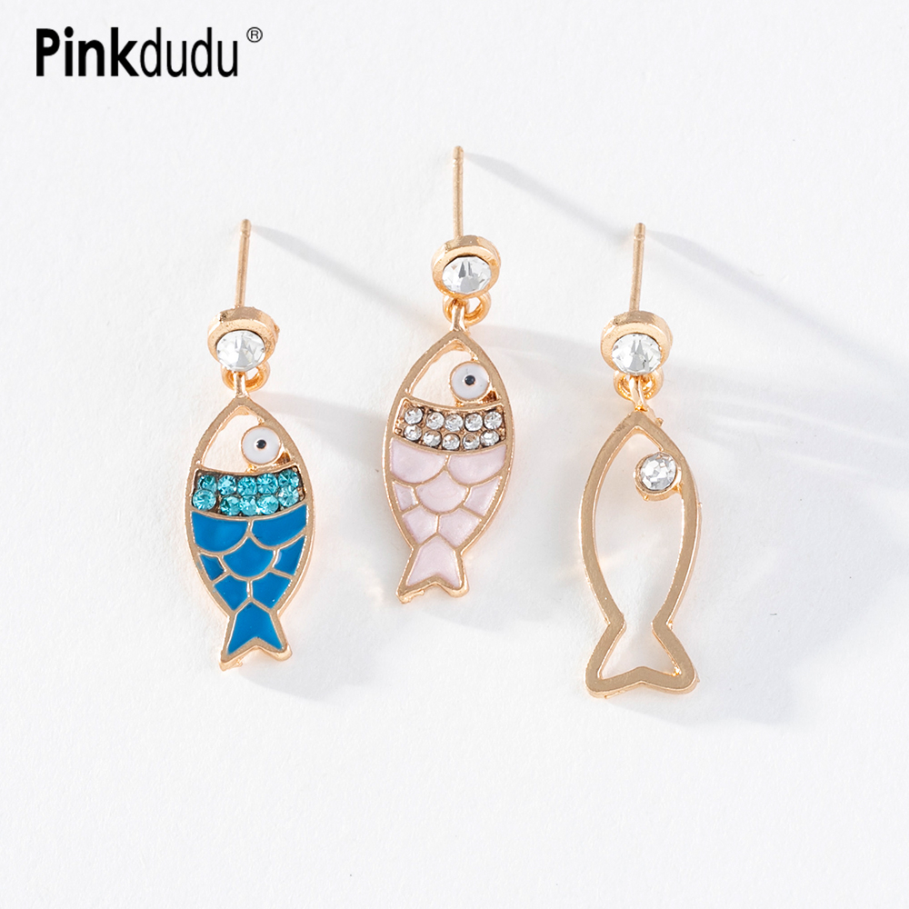 Ảnh Bộ 3 Khuyên Tai Dáng Dài Bằng Hợp Kim Hình Cá Thời Trang Cho Nữ PD1442 1