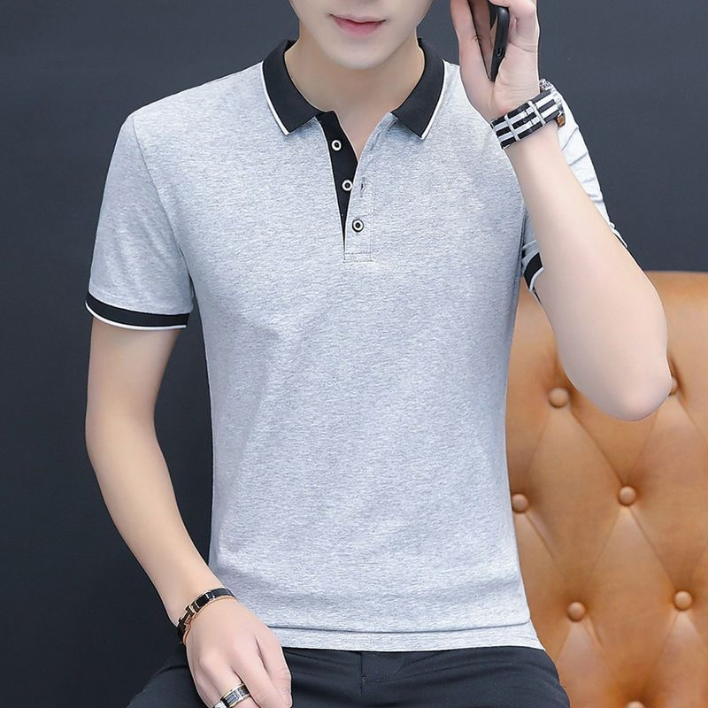 Áo polo Tay Ngắn Cổ Đứng Phong Cách Thể Thao Thời Trang Mùa Hè Cho Nam