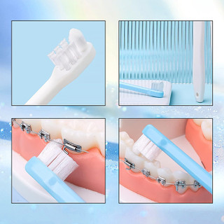 Bàn Chải Đánh Răng Chỉnh Hình Đầu Nhỏ Gọn Nhỏ Gọn Bằng Thiếc Làm Sạch Răng Và Chi Tiết Răng