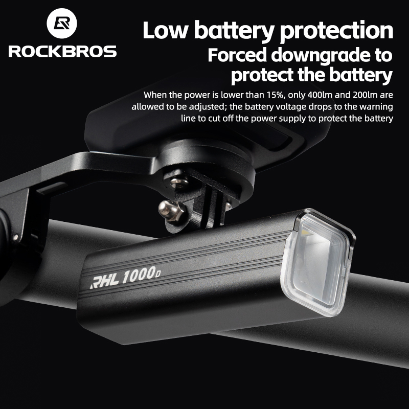 ROCKBROS Đèn Pha Xe Đạp 1500 Lumen IPX6 Chống Thấm Nước Sạc Đèn Flash Phụ Kiện
