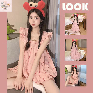 Bộ Đồ Ngủ Hai Dây cotton Phong Cách Ngọt Ngào Dễ Thương Cho Nữ