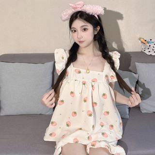 Bộ Đồ Ngủ Hai Dây cotton Phong Cách Ngọt Ngào Dễ Thương Cho Nữ