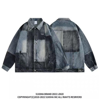 ESEA Áo Khoác Nam Denim Thời Trang Đơn Giản Phong Cách Harajuku In Hình Áo Khoác Denim Dài Tay Cả Nam Và Nữ Đều Có Thể Mặc