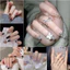 2026 Bộ 24 chiếc Nais giả kiểu Pháp mới nhất có keo Acrylic Full Nail COD