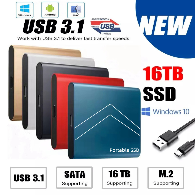 Ổ Cứng Ngoài mini ssd type-c / usb3.1 Tốc Độ Cao 16tb 30tb 60tb 128tb ...