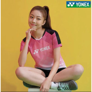 Yonex Áo Thun Tay Ngắn Cổ Tròn Thoáng Khí Nhanh Khô Cho Nam Nữ Tập Cầu Lông