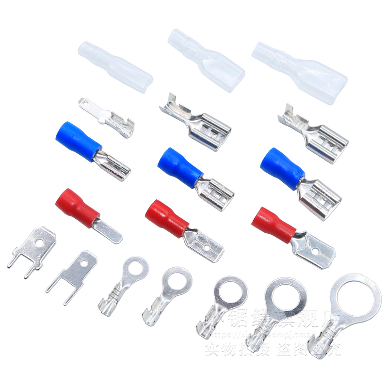 Đầu nối loại cắm Đầu nối báo chí lạnh Đầu nối đồng 6.3 / 4.8 / 2.8MM Vỏ lò xo cắm đầu nối nữ Đầu nối đầu cuối lưỡi
