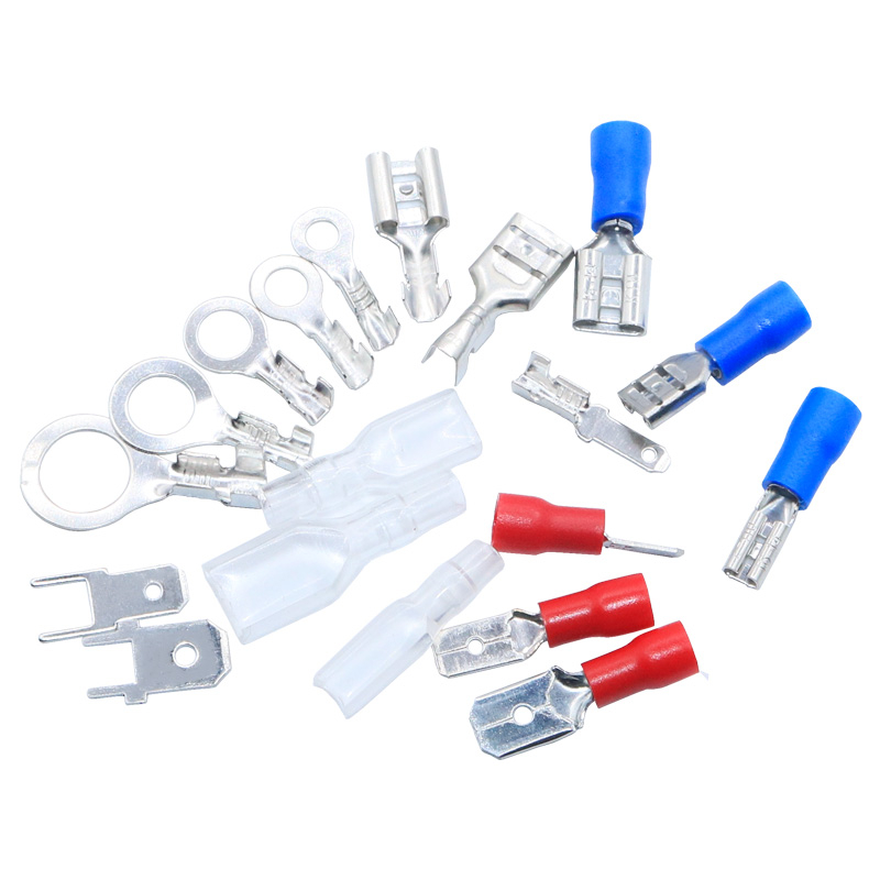 Đầu nối loại cắm Đầu nối báo chí lạnh Đầu nối đồng 6.3 / 4.8 / 2.8MM Vỏ lò xo cắm đầu nối nữ Đầu nối đầu cuối lưỡi