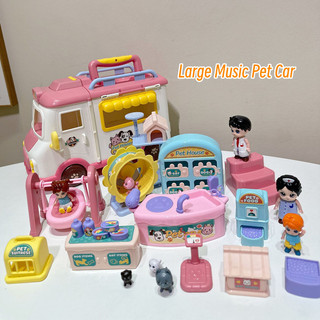 Play house Xe Buýt Đồ Chơi Biến Hình Có Đèn Và Nhạc Cho Bé Gái