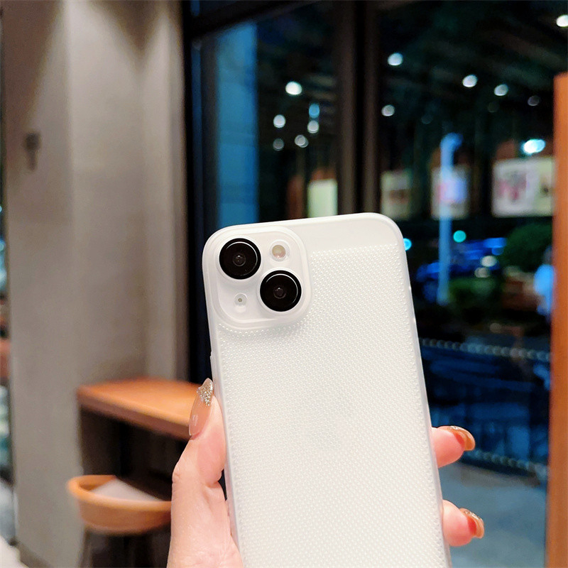 Dành Cho Iphone 13 Mini 14 Plus Pro Max Ốp điện thoại Di Động Siêu Mỏng Thoáng Khí Tản Nhiệt Làm Mát PC Cứng Mặt Sau
