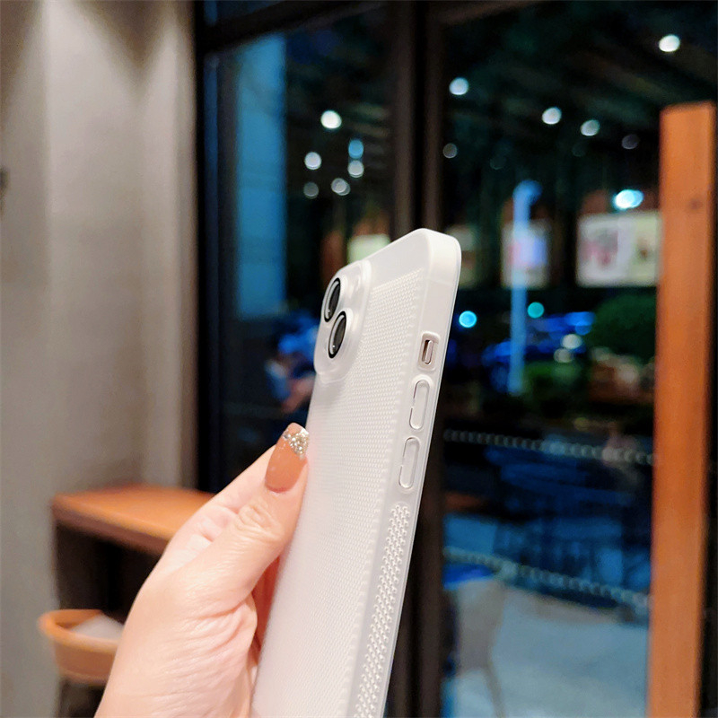 Dành Cho Iphone 13 Mini 14 Plus Pro Max Ốp điện thoại Di Động Siêu Mỏng Thoáng Khí Tản Nhiệt Làm Mát PC Cứng Mặt Sau