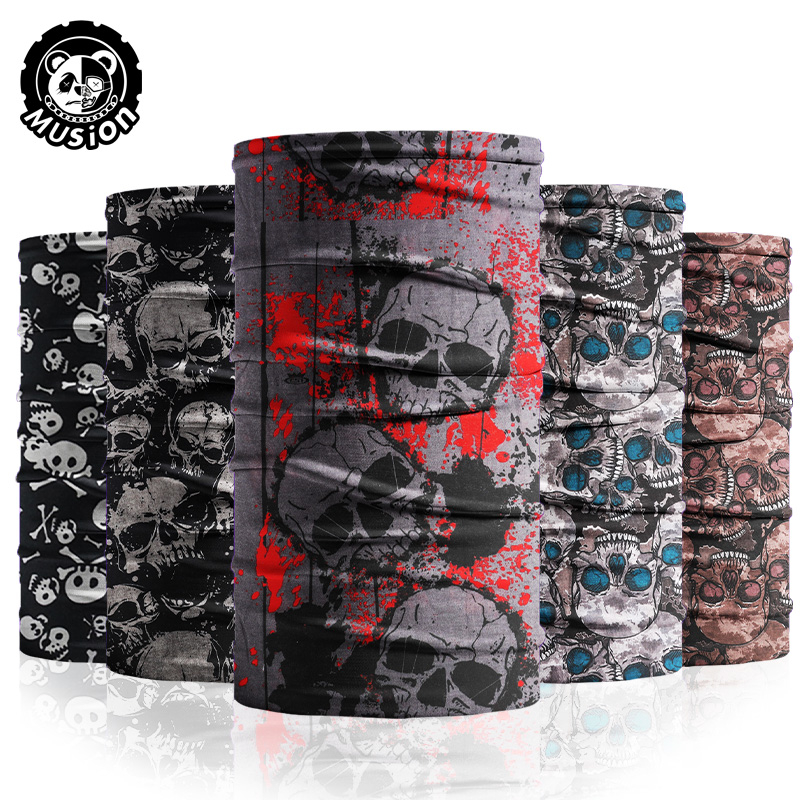 Khăn ống bandana Musion trùm mặt chống uv chống bụi thấm mồ hôi đa năng cao cấp khi đi xe mô tô/ đi phượt