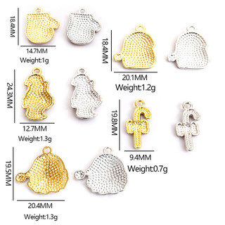Bộ 10 Mặt Vòng cổ / Móc Khóa / Vòng Tay Hình Ông Già Noel / Chim Cánh Cụt Dễ Thương diy