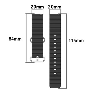 Dây đeo silicon dây đeo đại dương 20mm cho Samsung Galaxy Watch 7 FE 6 5 4 40mm 44mm / Watch6 Classic 43mm 47mm