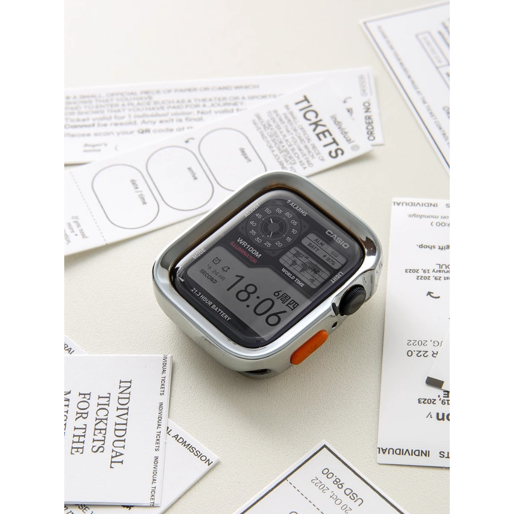 Ốp Bảo Vệ Nửa Gói Chống Sốc Cạnh Silicon Rỗng Khung Dành Cho Apple Watch S11 SE3 Ultra3 S10 S9 S8 SE S7 S6 Ultra 49mm 46mm 42mm 40mm 44mm 41mm 45mm Iwatch Case