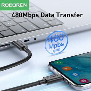 Rocoren Dây Cáp Sạc Nhanh 100w usb c Sang usb type c 5a Cho macbook samsung