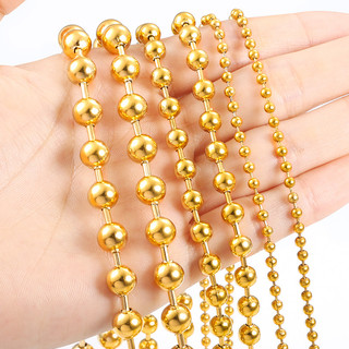 Vòng cổ Mạ Vàng Bạc 18k Đính Hạt Tròn Bằng Thép Không Gỉ Phong Cách Tối Giản Cho Nữ