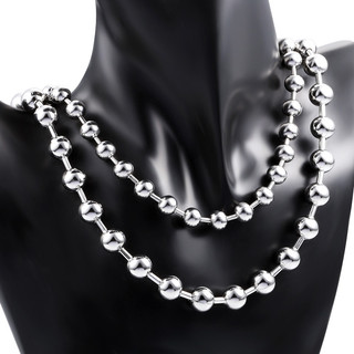 Vòng cổ Mạ Vàng Bạc 18k Đính Hạt Tròn Bằng Thép Không Gỉ Phong Cách Tối Giản Cho Nữ