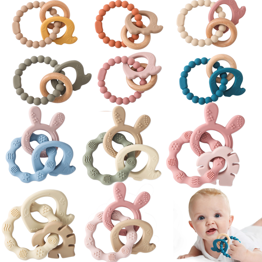Ảnh Đồ Chơi Gặm Nướu Bằng Silicone An Toàn Thực Phẩm Cho Bé 0-6 - 12 Tháng Tuổi 1