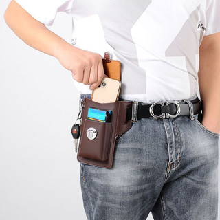 Mới Bao Da Điện Thoại Có Ngăn Đựng Thuốc Lá Đeo Thắt Lưng Cho Nam