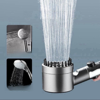 Mới Đầu Vòi Hoa Sen Mát Xa Ba Tốc Độ Điều Chỉnh Được Có Một Nút Nhấn Tiện Lợi Dành Cho Phòng Tắm