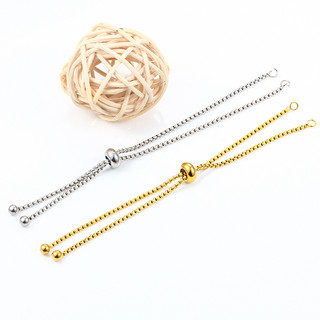 1 Cái Có Thể Điều Chỉnh 304 Thép Không Gỉ Thanh Trượt Vòng Tay DIY Làm Đồ Trang Sức Làm Phụ Kiện