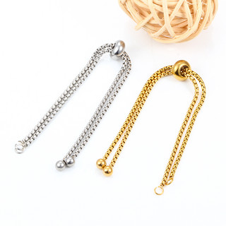 1 Cái Có Thể Điều Chỉnh 304 Thép Không Gỉ Thanh Trượt Vòng Tay DIY Làm Đồ Trang Sức Làm Phụ Kiện