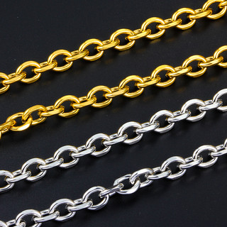 Dây cáp Rolo bằng thép không gỉ Dây chuyền liên kết hình bầu dục Phù hợp cho đồ trang sức DIY Bán buôn rất nhiều Vòng cổ thủ công số lượng lớn 1M