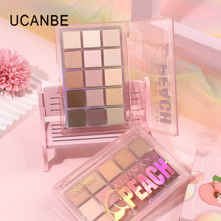Bảng phấn mắt UCANBE Alomand Peach – 15 màu hồng nâu ấm, matte lì & nhũ – ngày càng cuốn