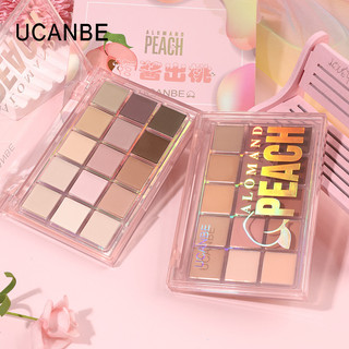 Bảng phấn mắt UCANBE Alomand Peach – 15 màu hồng nâu ấm, matte lì & nhũ – ngày càng cuốn