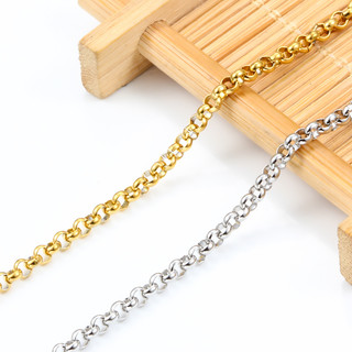 Chiều rộng 1 mét 3 / 5 / 7 / 9mm Không bao giờ phai màu Vòng cổ bằng thép không gỉ Dây chuyền chữ O để làm đồ trang sức DIY Dây chuyền ngọc trai tròn Đồ dùng thủ công