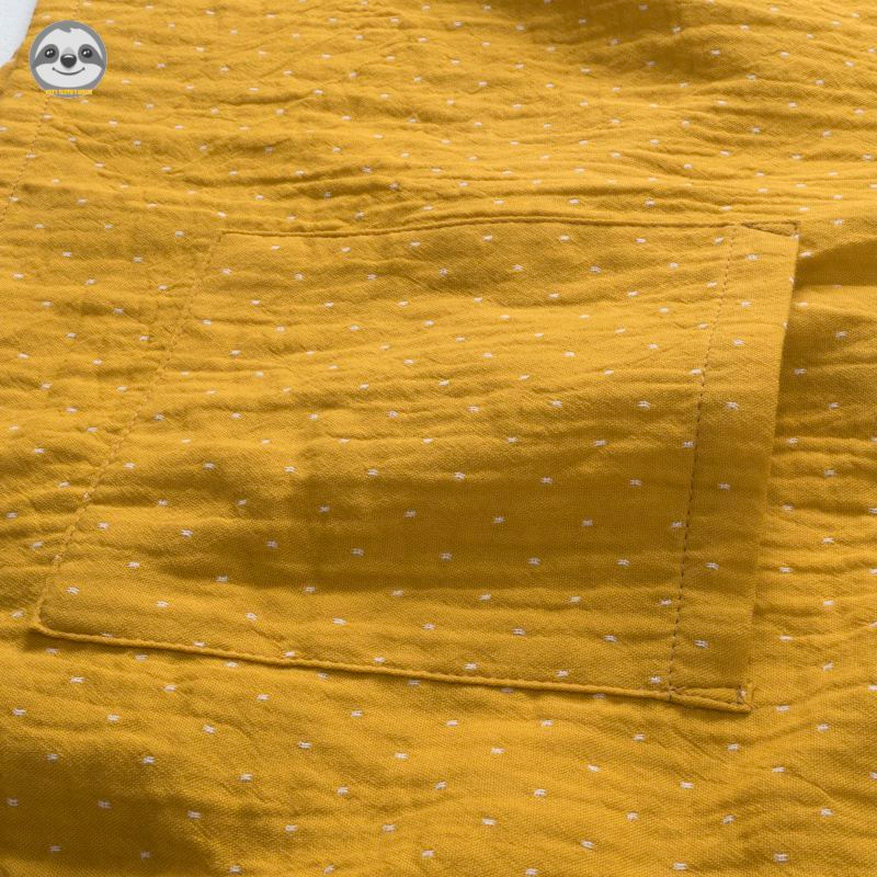 Bộ Đồ Ngủ Pijama Vải cotton / Quần Đùi Chấm Bi / Tay Ngắn Dáng Rộng Phong Cách muji Nhật Bản Cho Nữ