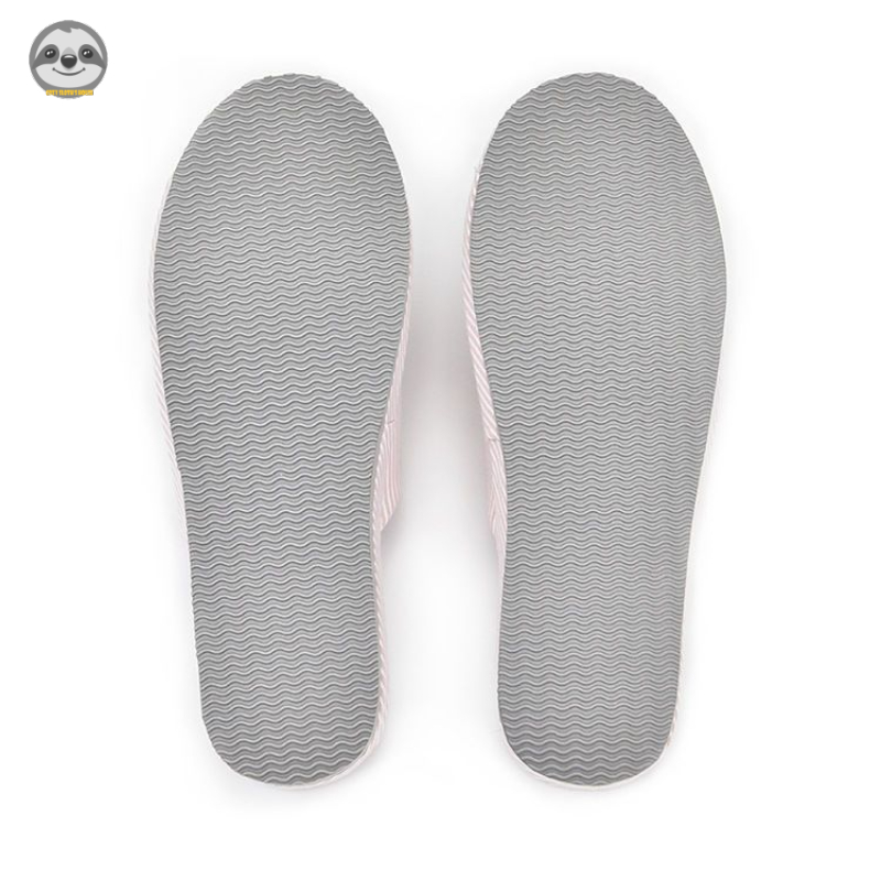 [Hàng có sẵn] Phong cách Muji Nhật Bản / Dép đế dày sọc / Dép gia đình cotton nguyên chất / Bộ-